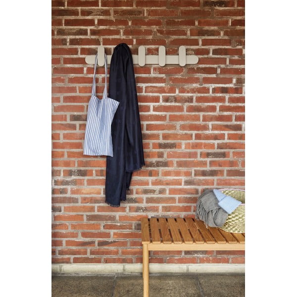 Šedý nástěnný věšák z jasanového dřeva Merry - Hübsch-image-1