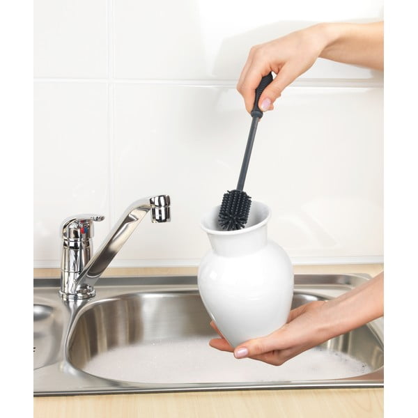 Šedý kartáč na nádobí Wenko Sia, délka 25 cm-image-3