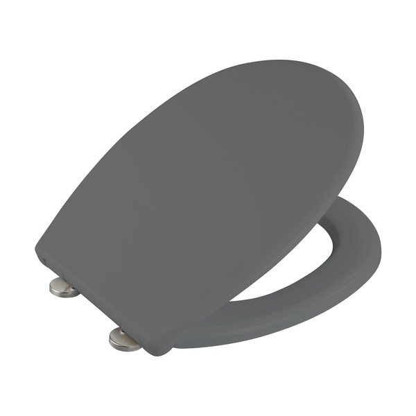 Šedé WC sedátko z nerezové oceli Wenko Vorno-image-2