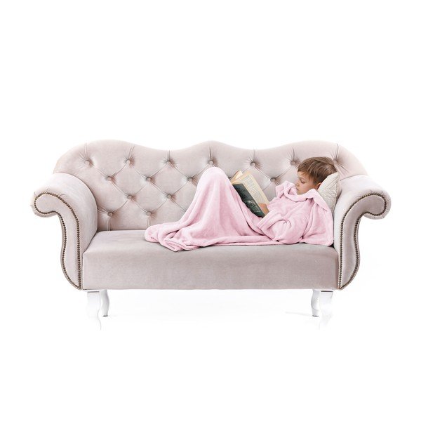 Růžová dětská televizní deka s rukávy DecoKing Lazykids-image-4