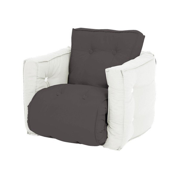 Dětské rozkládací křesílko Karup Design Mini Dice Dark Grey/Creamy