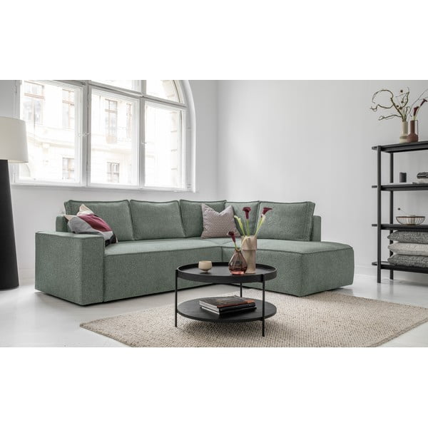 Světle zelená rozkládací rohová pohovka (pravý roh) Brave Dave – Miuform-image-4