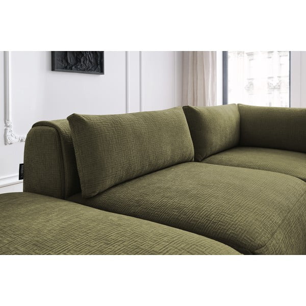 Zelená rohová pohovka (variabilní) Jeanne – Bobochic Paris-image-1