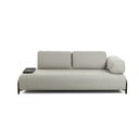 Béžovo-šedá pohovka s malým odkládacím prostorem Kave Home Compo