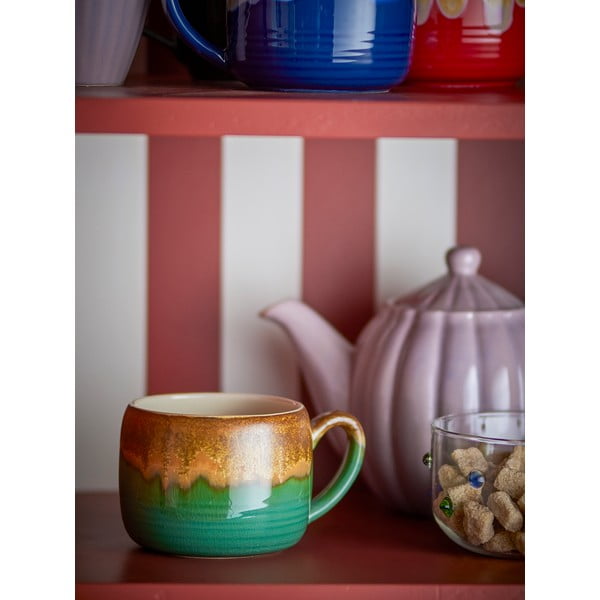 Zelené/hnědé hrnky v sadě 4 ks z kameniny 400 ml Sheen – Bloomingville-image-2