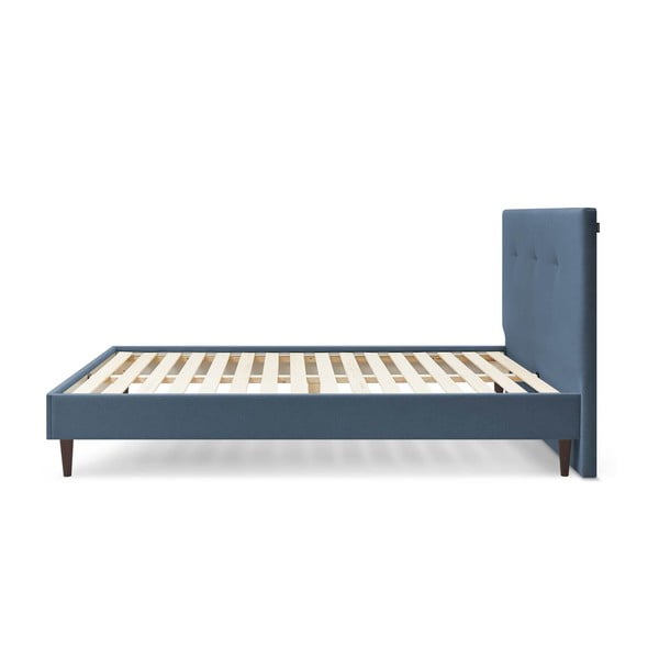 Modrá čalouněná dvoulůžková postel s roštem 180x200 cm Tory – Bobochic Paris-image-2