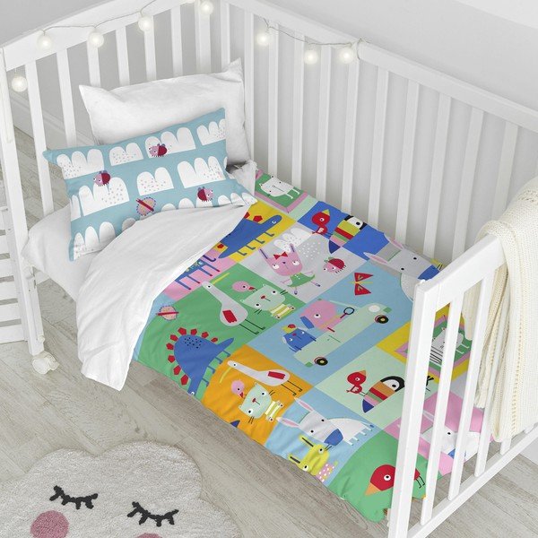 Dětské bavlněné povlečení Moshi Moshi Patchwork, 100 x 120 cm-image-4