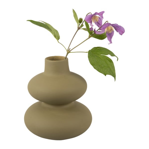 Zelená keramická váza Karlsson Circles, výška 19,4 cm-image-2