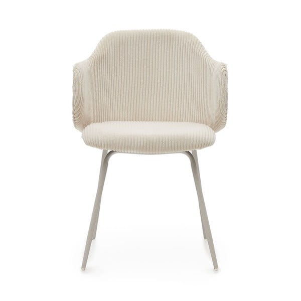 Béžová čalouněná jídelní křesla v sadě 2 ks Yunia – Kave Home-image-2