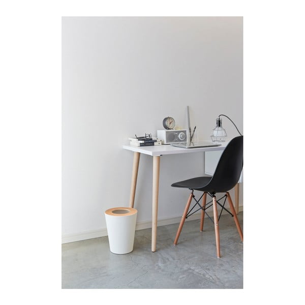 Bílý odpadkový koš YAMAZAKI Rin Round-image-2