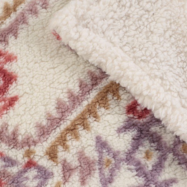 Deka v přírodní barvě 240x200 cm Navajo Fleece – Catherine Lansfield-image-3