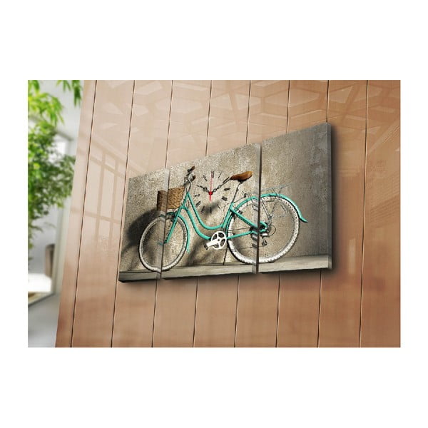 Nástěnné obrazové hodiny Kolo, 84 x 45 cm-image-2