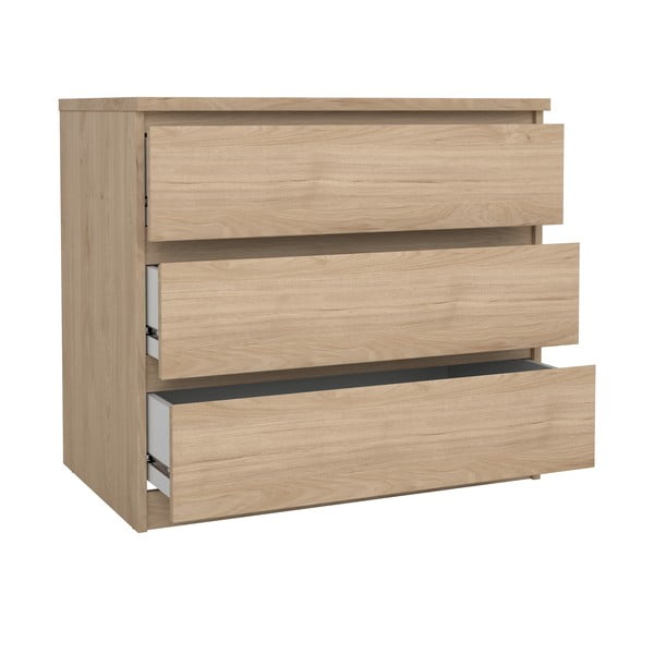 Komoda v dekoru dubu v přírodní barvě 77x70x50 cm Naia – Tvilum-image-3