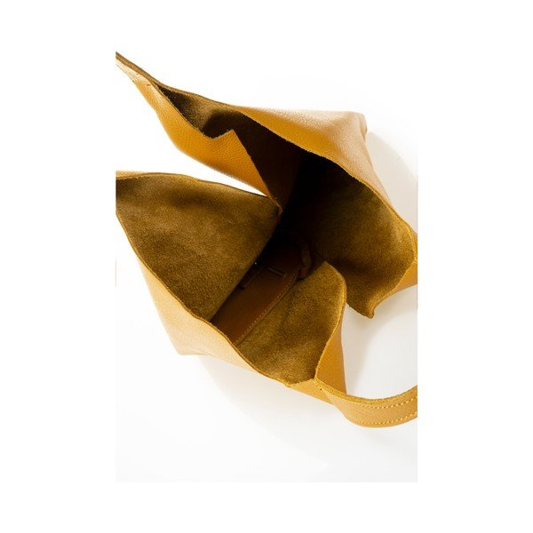 Žlutá kožená kabelka Giulia Massari Silvia-image-3