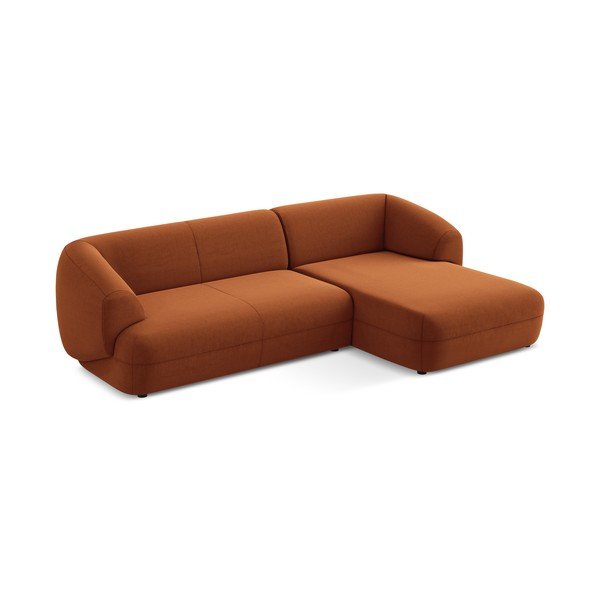 Oranžová sametová rohová pohovka (pravý roh) Moana – Makamii-image-2