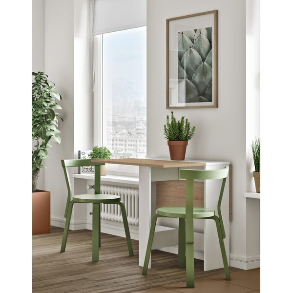 Rozkládací jídelní stůl s deskou v dekoru dubu 76x28 cm Papillon – TemaHome-image-1