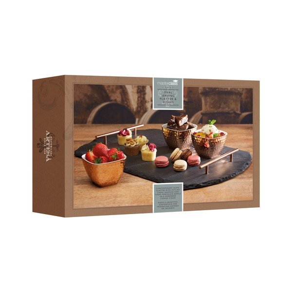 Břidlicový podnos s měděnými miskami Kitchen Craft Master Class-image-2