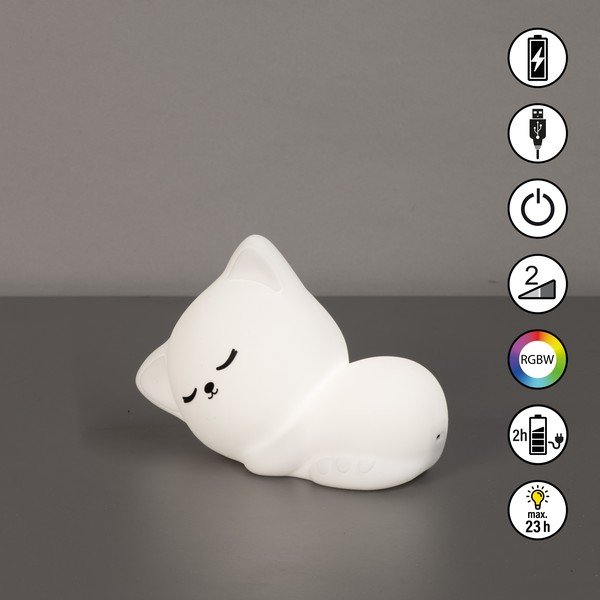 Bílé dětské noční světlo Mia – Fischer & Honsel-image-3