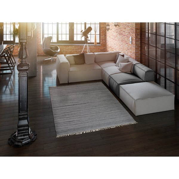 Tmavě šedý venkovní koberec z recyklovaného plastu Universal Liso, 160 x 230 cm-image-1