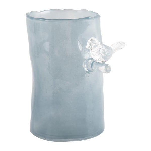 Modrá skleněná váza (výška 15 cm) Bird On Branch – PT LIVING-image-3