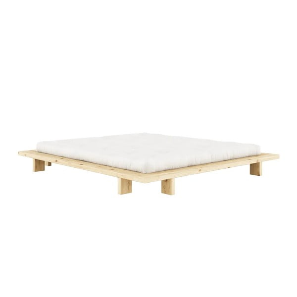 Dvoulůžková postel z borovicového dřeva s roštem v přírodní barvě 180x200 cm Japan – Karup Design