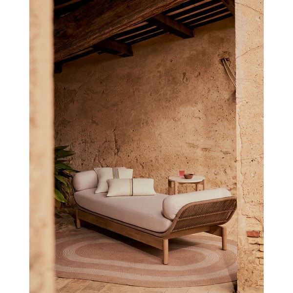 Zahradní pohovka z masivu akácie v krémovo-přírodní barvě Catalina – Kave Home-image-1