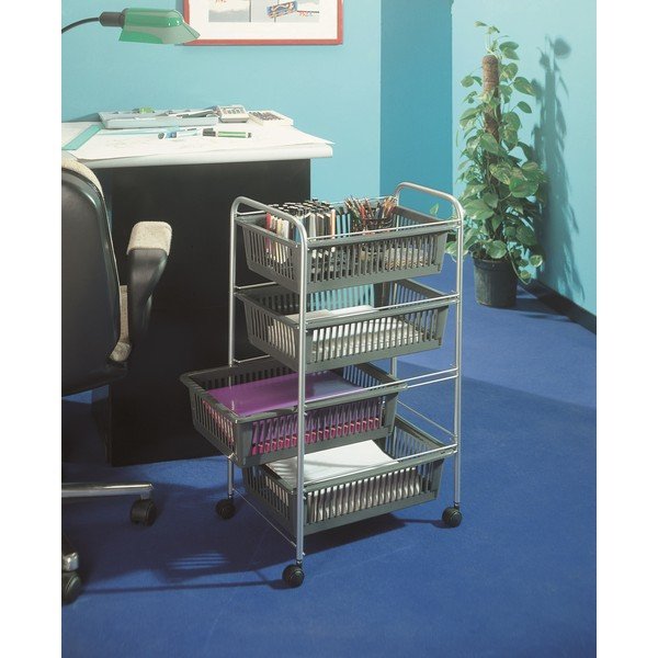 Černý stojan s košíky Metaltex SuperJumbo, 78 x 46 cm-image-1