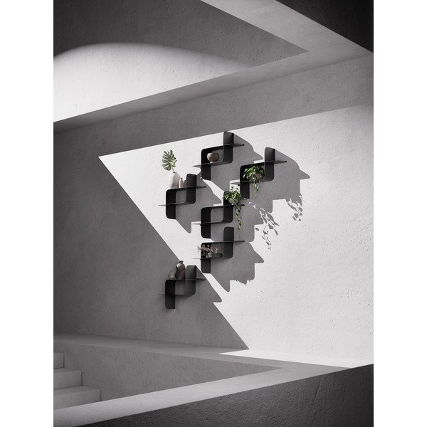 Matně černé patrové ocelové police v sadě 2 ks 62 cm Montage – Umbra-image-4