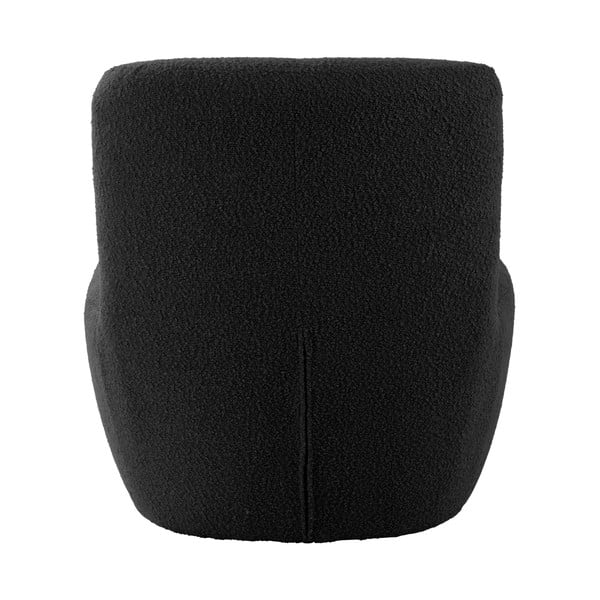 Černé křeslo z textilie bouclé Ada – Leitmotiv-image-3
