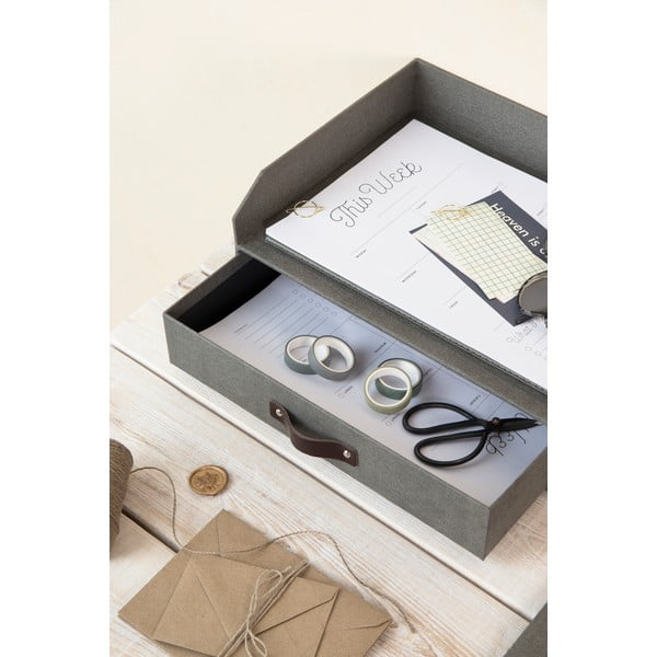 Kartonový organizér na dokumenty se zásuvkou Walter – Bigso Box of Sweden-image-1