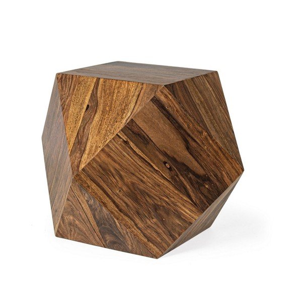 Konferenční stolek z masivu sheesham v tmavě přírodní barvě 42x42 cm Egypt – Bizzotto