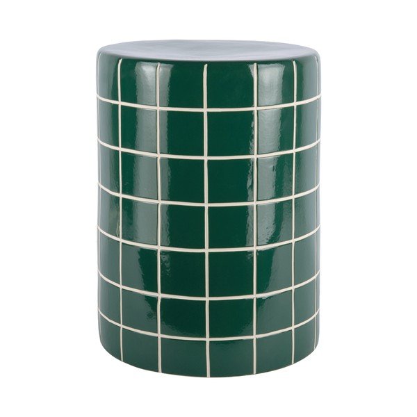 Keramický kulatý odkládací stolek ø 33 cm Retro Tiles – Leitmotiv