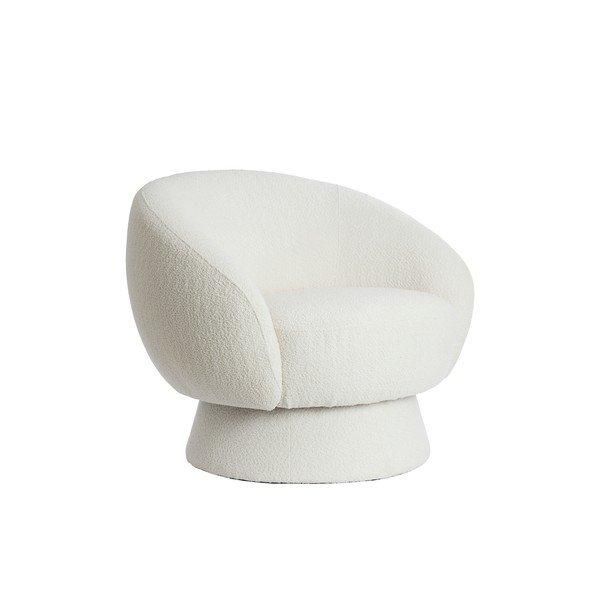 Krémové křeslo z textilie bouclé Avoria – Light & Living