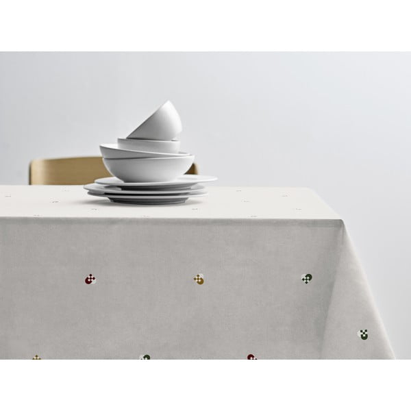 Bavlněný ubrus ø 180 cm Hearts Embloidery – Södahl-image-1