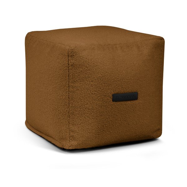Hnědý sedací vak z textilie bouclé Up! MooG – SLOWDOWN