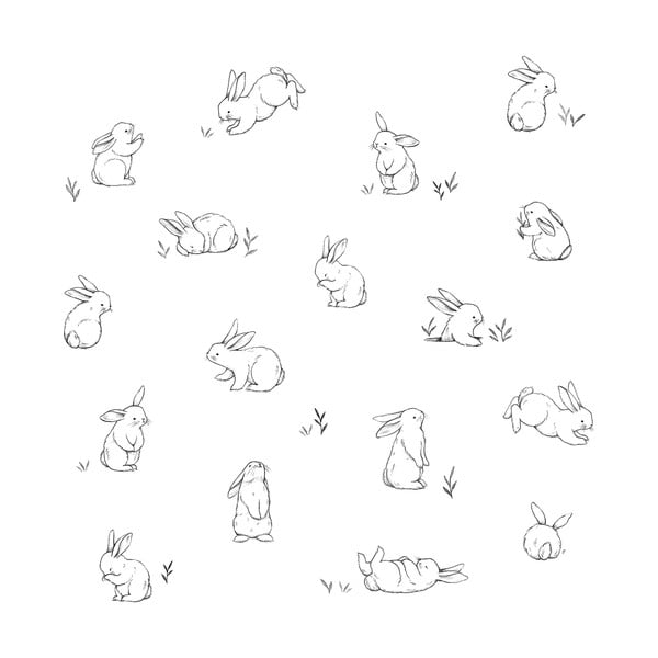 Dětská tapeta 10 m x 50 cm Bunnies In The Countryside – Lilipinso
