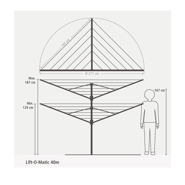 Venkovní sušák na prádlo Lift-O-Matic 40m – Brabantia-image-1