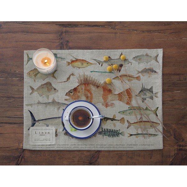 Látkové prostírání 2 ks 45x30 cm Fish - Really Nice Things-image-1
