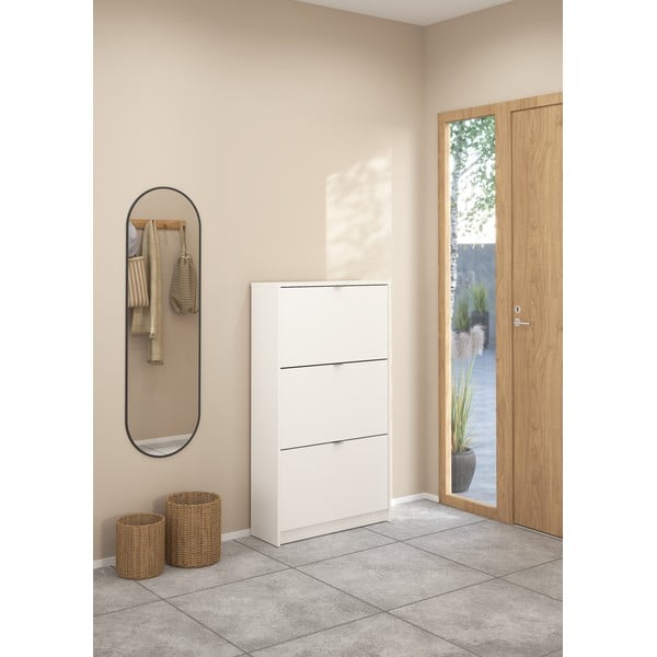 Bílý výklopný botník Shoes – Tvilum-image-1