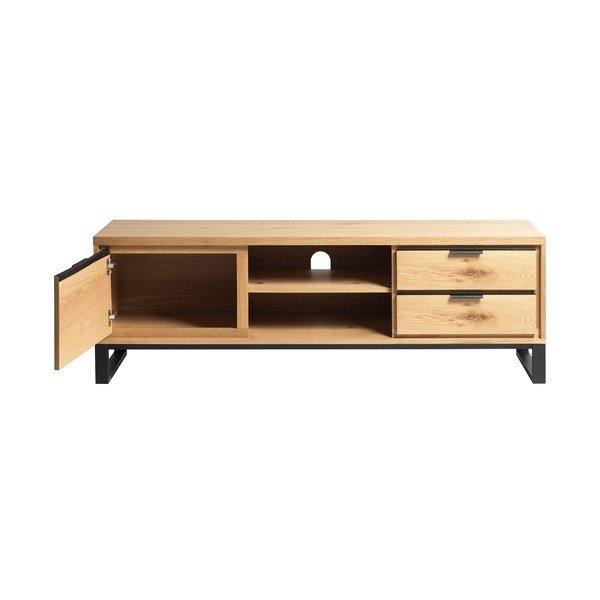 TV stolek v dekoru dubu v přírodní barvě 170x55 cm Livorno – Unique Furniture-image-3