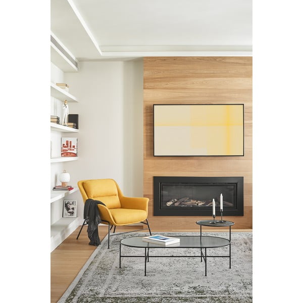 Černý konferenční stolek se skleněnou deskou Teulat Nix-image-3