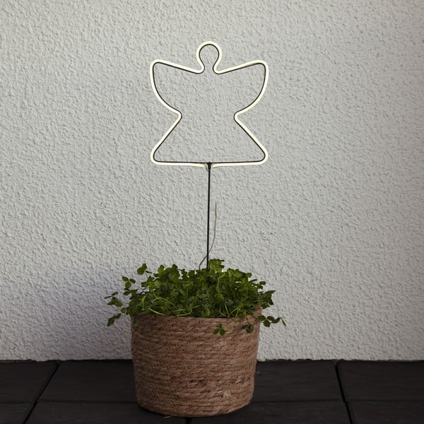 Černá venkovní světelná dekorace s vánočním motivem Neon Angel – Star Trading-image-1