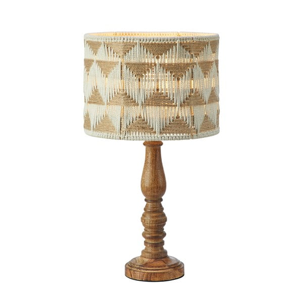 Stolní lampa se stínidlem z textilu a juty v hnědo-přírodní barvě (výška 45 cm) Ano – Markslöjd