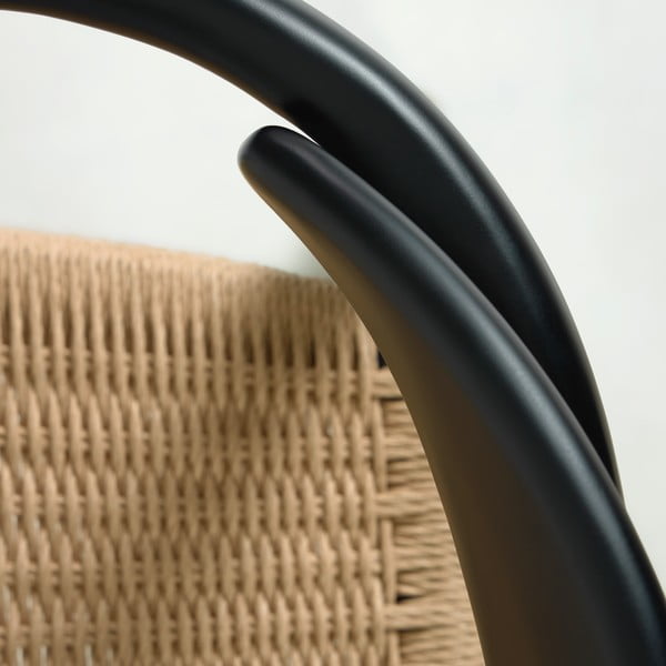 Béžovo-černá zahradní židle z eukalytového dřeva Kave Home Glynis-image-1