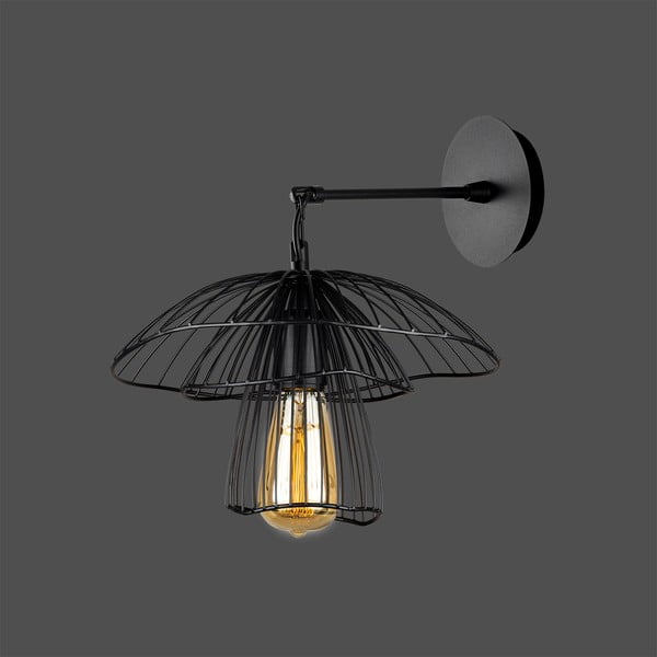 Černé nástěnné svítidlo Squid Lighting Root, výška 36 cm-image-1