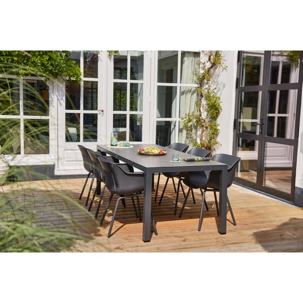 Tmavě šedé plastové zahradní židle v sadě 2 ks Jill Rondo – Hartman-image-1