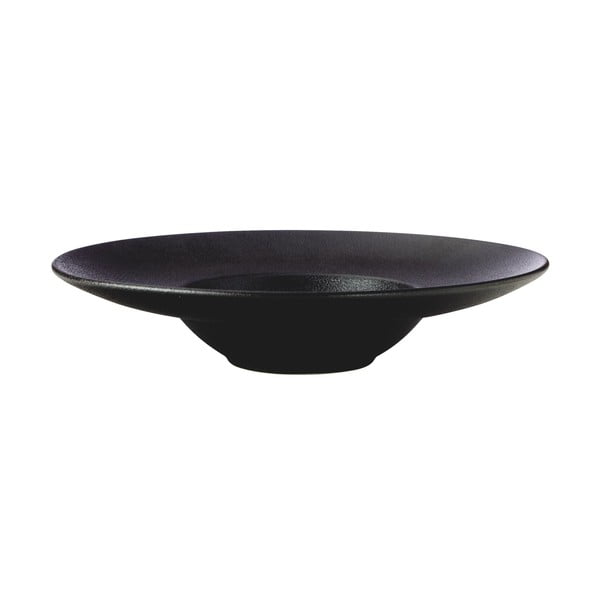 Černý hluboký  keramický talíř ø 28 cm Caviar – Maxwell & Williams