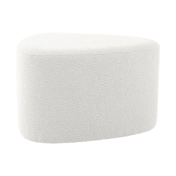 Bílý taburet z textilie bouclé Ada – Leitmotiv-image-2