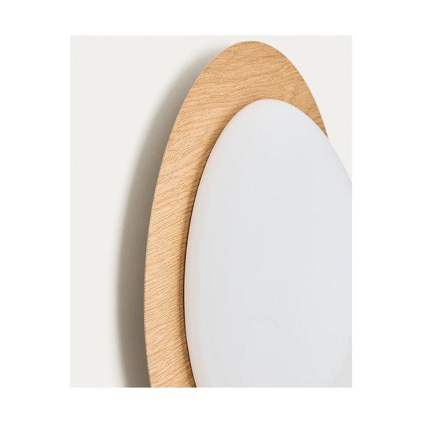 Kovové LED nástěnné svítidlo v přírodní barvě ø 40 cm Novae – Kave Home-image-3