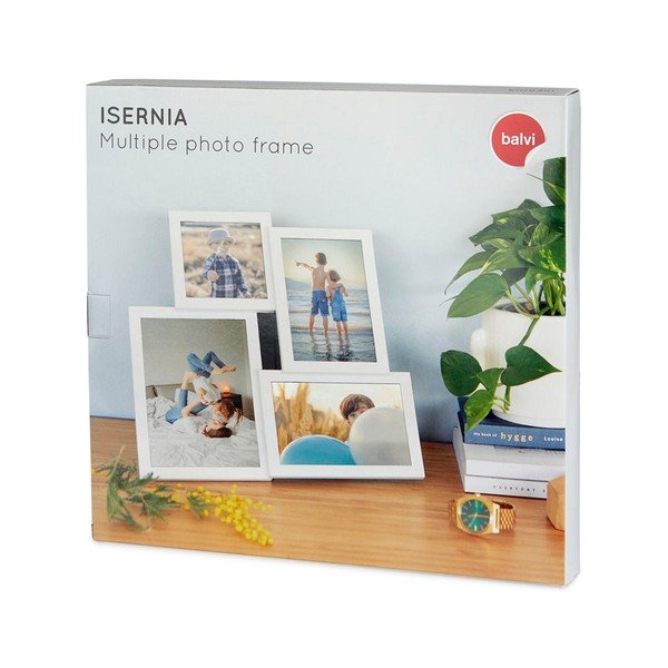 Bílý fotorámeček na 4 fotografie Balvi Isernia-image-1